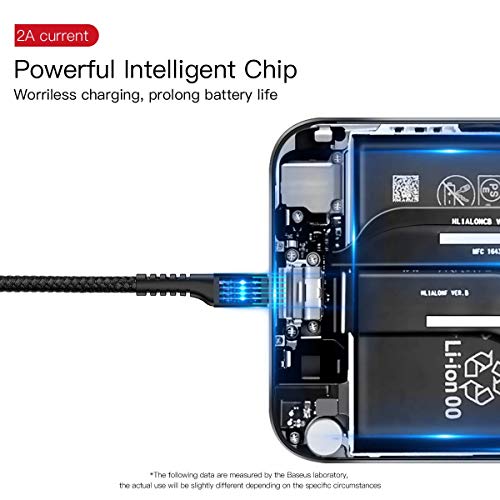 Baseus Retractable Coiled USB Type C Charging Cables – 2-Pack Durable 3.3 ft Design with 100 W Fast Charge Capability, Ideal for i Phone 15, Galaxy S24/S23, and More – Tangle-Free Nylon Braided Structure for Efficient On-the-Go Power Solutions