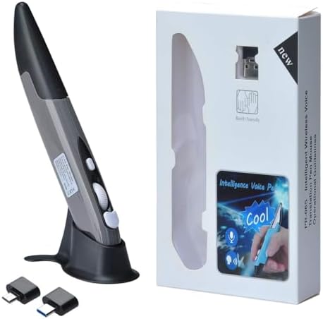 Transform Your Workflow with the Lychee Wireless Optical Pocket Pen Mouse – Compact 2.4 GHz Mini Air Mouse Featuring Adjustable 800/1200/1600 DPI for Ultimate Precision on PC, Laptop & Mac – Sleek Grey Design for On-the-Go Professionals and Students