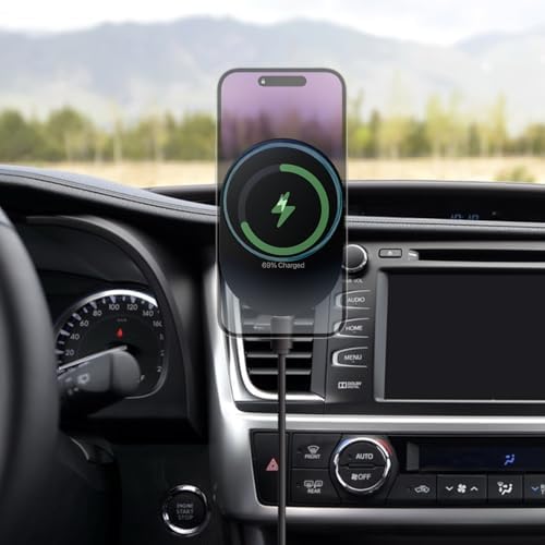 Mag Safe Civic Mount Charger for 2016-2021 Honda Civic – Premium Fast Charging Solution for i Phone 16/15/14/13/12/Mini Series with Intelligent Heat Dissipation – Effortless Installation & Secure Grip for Enhanced Driving Safety and Convenience