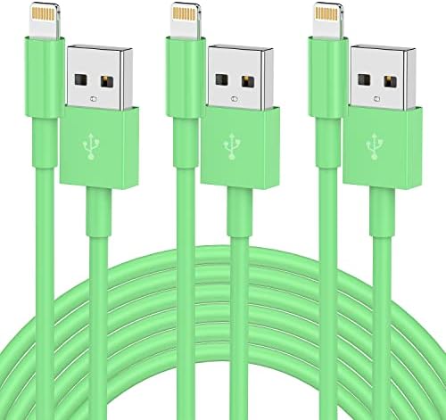 Upgrade Your Charging Game with 3-Pack 10 Ft MFi Certified i Phone Charger Cables – High-Speed USB to Lightning Power Cords for i Phone 14, 13, 12, 11 Pro Max, Mini & More – Durable, Flexible & Stylish Blue Design for Ultimate Convenience and Longevity
