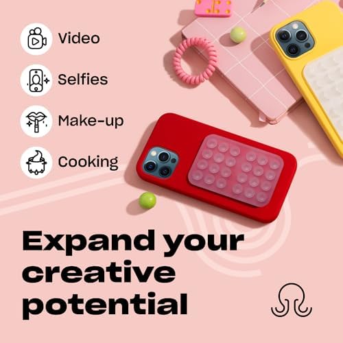 Effortless Hands-Free Silicone Suction Phone Mount – Ideal for Capturing Selfies & Videos on the Go, Compatible with i Phone & Android – Stylish Baby Blue Jay Design for Secure Grip and Portability – The Ultimate Accessory for Content Creators and Live Streamers