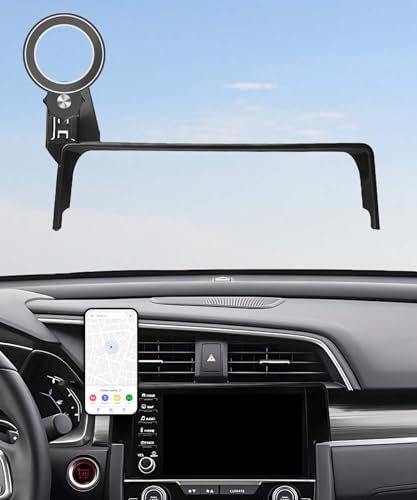 Revolutionize Your Honda Civic Driving Experience with the Premium Magnetic Phone Holder – 360-Degree Rotating Mount for 5/7-Inch Screens | Hands-Free Convenience & Enhanced Safety | Perfect Smartphone Cradle for 2016-2021 Models