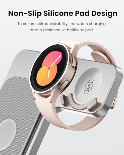 Ultimate GEEKERA 3-in-1 Foldable Wireless Charger for Samsung Devices – Fast Charging Station for Galaxy Watch6/5 Pro/4/3/Active, S24 Ultra/S24 Plus/S23/S22/S21, Z Fold/Flip Series, Android & Buds 2 Pro – Portable & Stylish Charging Solution for Home and Travel