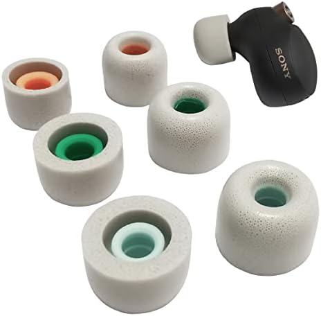 Premium Memory Foam Eartips for Sony WF-1000 Series – Superior Comfort & Noise Isolation Replacement Tips for WF-1000 XM4, XM5, XM3, SP900, XB700, WI-1000 X – 3 Pairs in Classic Black for Enhanced Audio Experience and Compatibility
