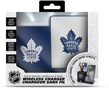 SOAR NHL Wireless Charging Station and Desk Organizer – Premium Qi Fast Charger with Team Logo for Sports Fans, Sleek Accessory Holder for a Tidy Workspace, Perfect for Phones and Essentials