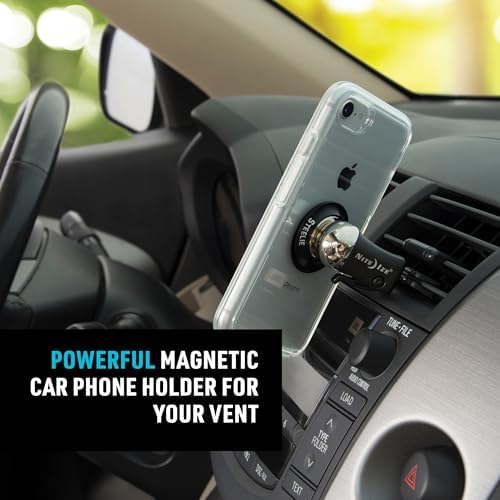Nite Ize Steelie Original Vent Kit – Premium Magnetic Phone Mount for Effortless Car Vent Attachment – Versatile Hands-Free Holder with Neodymium Magnets – 360-Degree Rotation for Navigation and Calls – Essential Portable Car Accessory for Smartphones and Cases – Enhance Safety and Connectivity on the Road