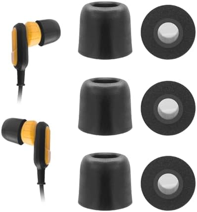 Enhance Your Audio Experience with Klowcok Memory Foam Eartips for DEWALT Neckband Earphones – 3 Pairs of Small Comfort-Fit Eartips in Stylish Black for Superior Sound Isolation and Longevity – Upgrade Your Listening Quality Instantly!