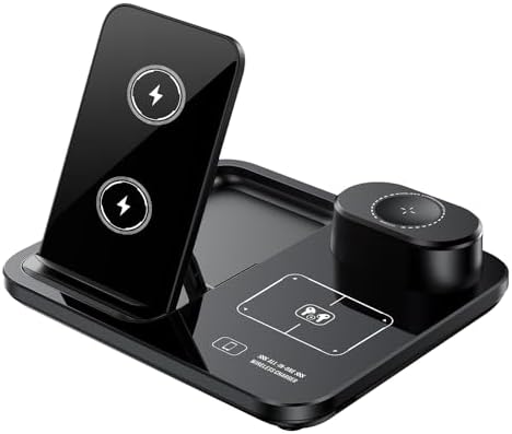 Revolutionary 3-in-1 Wireless Charging Station with Auto-Rising Technology – 15 W Fast Charge for Phones, Smartwatches, and Earbuds – Ultra-Slim Foldable Design for Maximum Portability – Military-Grade Safety Features and Strong Magnetic Hold for Seamless Charging – Perfect Companion for Business Travelers and Tech Enthusiasts