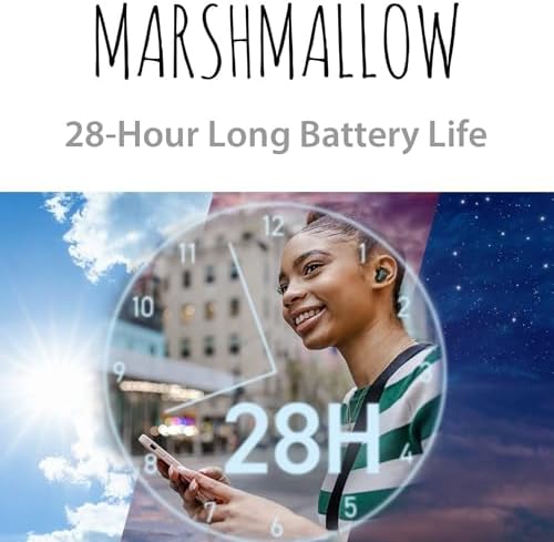 JVC Marshmallow True Wireless Earbuds with Bluetooth 5.3 – 28 Hours Playtime, Comfortable Memory Foam Design, IPX4 Water-Resistant, Built-in Mic, Ultra-Compact Charging Case for i Phone & Android Users – Perfect for Active Lifestyles and Everyday Use