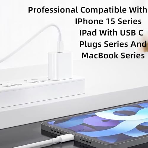 USB C Cable 20ft,C to C Cable Fast Charging 2 Pack,60W Extra Long Type C Cord Compatible with iPhone 16/15 Pro/15 Plus/16 Pro Max, iPad mini 6/ Pro 2021, Mac-Book Pro 2020, Samsung Galaxy S24,Switch – Enhanced Compatibility and Speed