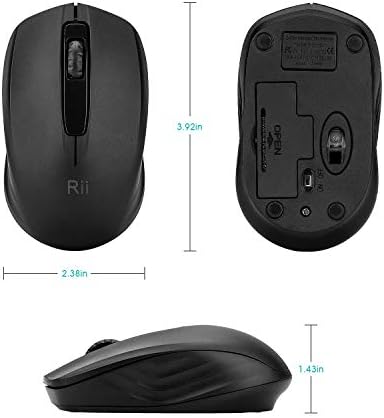 Upgrade Your Computing Experience with Rii 10-Pack Wireless Mouse – Effortless 2.4 GHz Connectivity for PC & Laptop, Ergonomically Designed for Comfort, Portable USB Dongle Included, Perfect for Home, Office, and School Use – Reliable High-Precision Optical Mice in Sleek Black Finish