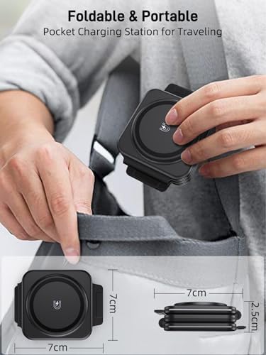 Elevate Your Charging Experience: Foldable 3-in-1 Wireless Charger for Samsung Galaxy Series – Ultra-Fast Charging Station for Galaxy S25/S24/S23, Galaxy Bud Pro & Watch 7/6/5 Pro – Perfect Travel Companion with Smart LED Indicator and Enhanced Compatibility
