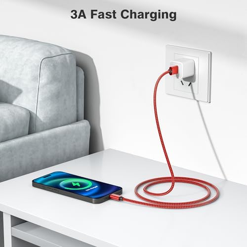 Versatile Elebase USB C Charger Cable Trio – 1.5/3.3/6.6 FT Fast Charging Cords for i Phone 15/16 Max, Samsung Galaxy S8-S24, and Motorola Devices – Durable, Tangle-Free Design for Rapid Data Transfer and Enhanced Compatibility