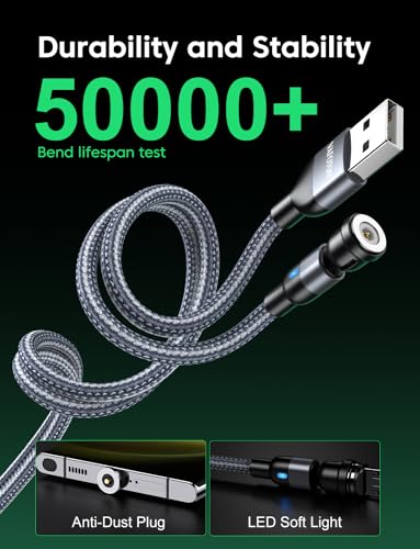 VAFOTON 60W USB C to USB C Charger Cable, 3pcs Phone 15 USB Charging Cable PD3.0 180°Type C Charging Cable for Phone 15/15pro/15plus/15 pro max Laptop Tablet (Black, 3.3FT+3.3FT+6.6FT+6.6FT) – Enhanced Compatibility and Speed