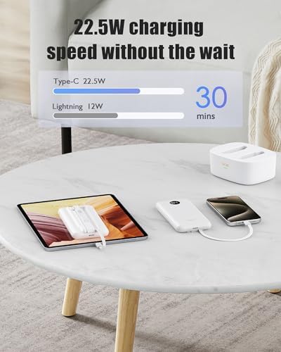 Dual Portable Charger Set – 10,000 m Ah Power Banks for Fast Charging, Includes Cords for i Phone, Galaxy S24/S23, Pixel & More – Perfect for Sharing & Travel Convenience with 15 W Quick Charge Technology