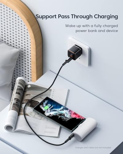Kuulaa 4500 m Ah Compact USB-C Power Bank – Ultra-Portable Phone Charger for i Phone 15, Samsung Galaxy, LG, Moto, and Pixel Devices – Fast Charging Battery Pack for On-the-Go Power Solutions – Lightweight and Durable Travel Companion