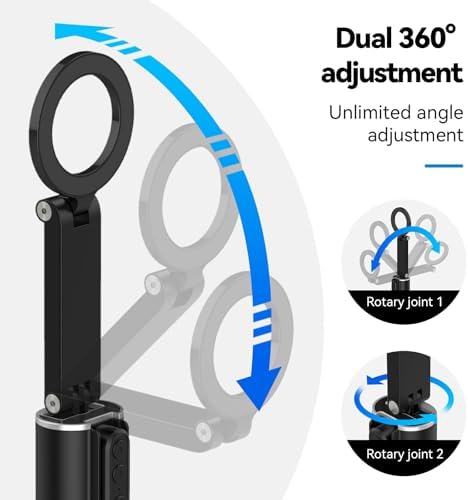 Universal Airplane Phone Holder, Handsfree Bluetooth Phone Stand with 360° Rotation, Travel Essentials Page Turner Remote for TikTok & Mobile Controller, Ideal for Flying, Home, and Office Use – Enhanced Compatibility and Speed
