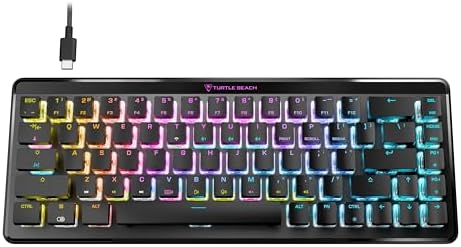 Experience Unmatched Gaming Precision with Turtle Beach Vulcan TKL Tenkeyless Mechanical Keyboard – Linear Titan Switch, Customizable AIMO RGB Lighting, Durable Aluminum Build, and Portable USB-C Connectivity for Ultimate Performance and Style