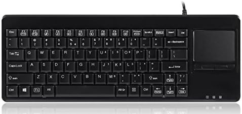 Transform Your Workspace with the Perixx PERIBOARD-515 H Wired USB Keyboard Featuring Integrated Touchpad and Dual USB Hubs – Compact Efficiency for Seamless Navigation and Enhanced Productivity in Home and Office Settings