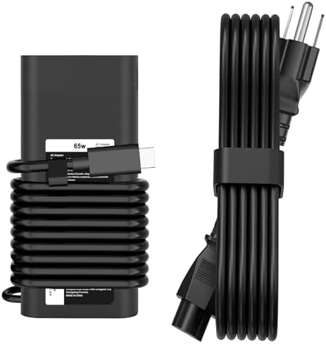 High-Efficiency 65 W & 45 W USB-C Laptop Charger for Dell Latitude & XPS Models – Rapid Charging with Smart Chip Tech for Optimal Safety – Universal Compatibility with Multiple Dell Models – Portable Power Adapter with Advanced Protection Against Overheating, Short Circuits, and Voltage Surges – Ideal for Home Office, Travel, and On-the-Go Efficiency – Reliable FCC & Ro HS Certified Charger for Safe Device Performance – Versatile Charging Solution for Your Everyday Needs