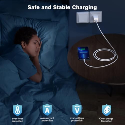 i Phone 16 Fast Charging Kit – 20 W Power Delivery Charger Bundle with 6 ft USB C to Type C Cable for i Phone 16/16 Pro Max/i Pad 10/i Pad mini 6/i Pad Air 5/4/i Pad Pro 12.9 – Ultimate Speed and Compatibility for On-the-Go Power Needs