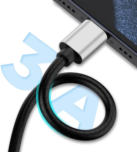 Cyven Premium 3 ft USB Type C Cable Duo Pack – Fast Charge & Data Transfer Cord, Durable TPE Construction, Compatible with Samsung Galaxy A Series, LG V Series, and More – Stylish Pink Design for Enhanced Performance and Versatility