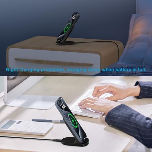 Samsung Galaxy S25 Edge Wireless Charging Stand – Fast 15 W Dock for S25, S24, S23, S22, S21, S20, Note 20 & Z Fold/Flip Series – Safe, Reliable, & Universal Compatibility with Smart Charging Technology – Ideal for Desk Use with Enhanced Performance