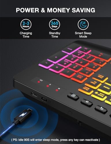 SABLUTE Ergonomic Large Print Wired Keyboard with Wrist Rest & Phone Holder – Perfect for Enhanced Visibility and Comfort in Windows, Desktop & Laptop Use – Eye-Catching Yellow Design for Effortless Typing Experience