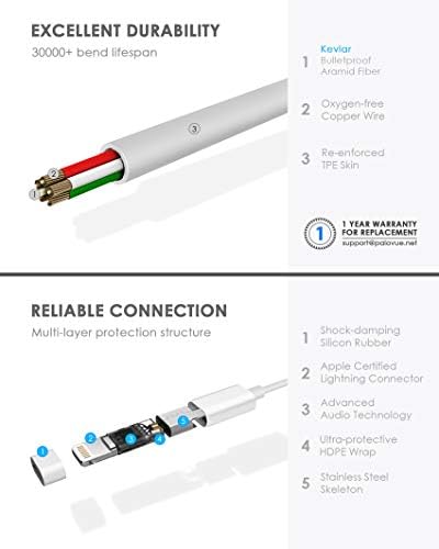 PALOVUE Lightning Connector Earbuds for i Phone | MFi Certified Earphones with Microphone Control | Noise-Isolating Design in Sweet Flow Black | Compatible with i Phone Models 14, 13, 12, 11, Pro Max, X, XS, XR, 8, 7 Plus | Superior Sound Quality and Comfort for Music and Calls | Durable Lightweight Earbuds Perfect for Daily Use