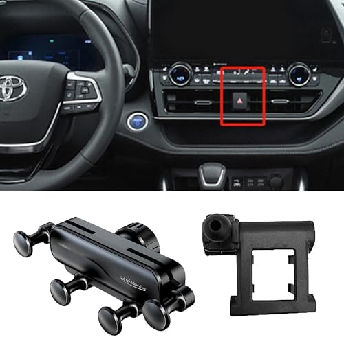 Enhanced UDIWOK Highlander Car Mount for 2021 Toyota Highlander – Premium Mobile Phone Holder with 360-Degree Rotation for Safe Hands-Free Driving, Easy Installation, and Universal Smartphone Compatibility