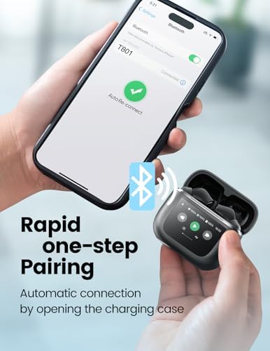 Ultimate Bluetooth 5.3 Wireless Earbuds – Experience Superior Deep Bass with 50-Hour Playtime, IPX7 Waterproof Design for Enhanced Durability, Featherlight In-Ear Fit for All-Day Comfort, Integrated Microphone for Clear Hands-Free Calling, Effortless Compatibility with i OS & Android Devices – Ideal Gift for Music Enthusiasts and Fitness Lovers