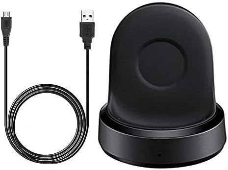 Kissmart Fast Charging Dock for Samsung Gear Sport SM-R600 – Efficient Cradle for Ultimate Compatibility and Portability, Sleek Black Design Enhances Smartwatch Experience