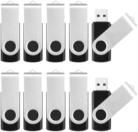 Maximize Your Data Storage with the 10-Pack 8 GB USB Flash Drives – Swivel Design for Easy Access and Enhanced Compatibility, Ideal for Personal and Professional Use, Fast USB 2.0 Transfer Speeds, Perfect for Backups and File Sharing
