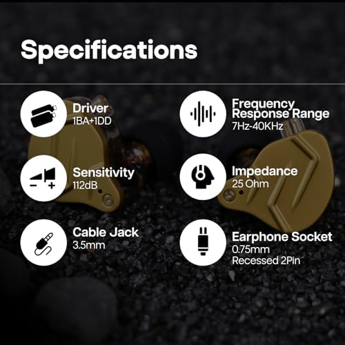 Linsoul KZ ZSN PRO X Hybrid Metal In-Ear Monitors with Dual Driver Technology – 1 BA + 1 DD for Hi-Fi Sound, Detachable 2-Pin Cable, Zinc Alloy Durability, Enhanced Device Compatibility, Perfect for Audiophiles and Music Lovers