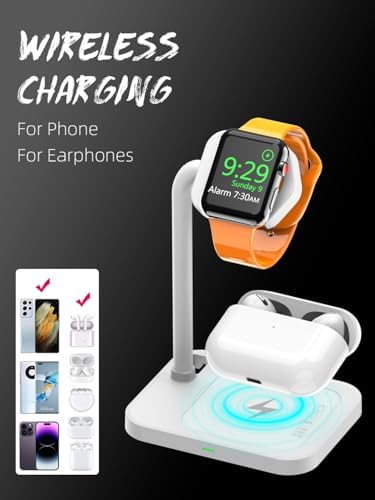 Advanced 2-in-1 Charging Station for i Watch & i Phone – Fast Charging Dock for i Phone 16/15/14/13/12/11/X/8, i Watch Series Ultra/10/9/8/7/6/SE/5/4/3/2/1, and Air Pods 2/3/4 – Elegant White Design for Optimal Device Organization and Speed Boost