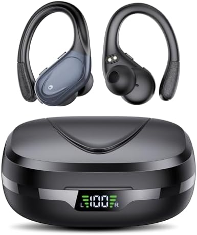 Unleash the Power of Sound with CASCHO Bluetooth 5.3 Wireless Earbuds – 60-Hour Playtime, Deep Bass Immersion, and IPX7 Waterproof Sports Design for Ultimate Active Lifestyle Compatibility with Android & i OS Devices