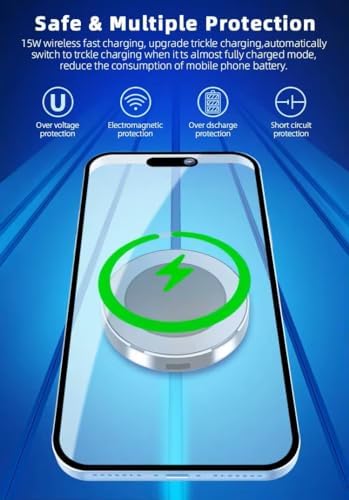 SASHWA 15 W Magnetic Wireless Car Vent Mount – Ultra-Strong Grip & 360° Rotation for i Phone 15/14/13/12 & Android – Fast Charging with Included Cable & Enhanced Compatibility Metal Ring – Secure & Stylish Driving Solution