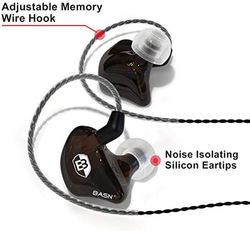 BASN Bsinger BC100 Professional In-Ear Monitor Headphones – Noise-Isolating IEM Earbuds for Musicians and Audiophiles with Universal Fit, Enhanced Compatibility, and Superior Sound Clarity in Sleek Blue Design