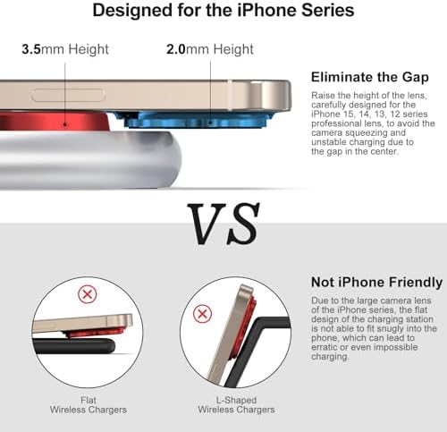 Sleek 3-in-1 Magnetic Charging Station for Apple Devices – Fast Mag-Safe Wireless Charger Stand for i Phone 16/15/14/13/12, Apple Watch, and Air Pods – Elegant Golden Design with Enhanced Compatibility and Safety Features
