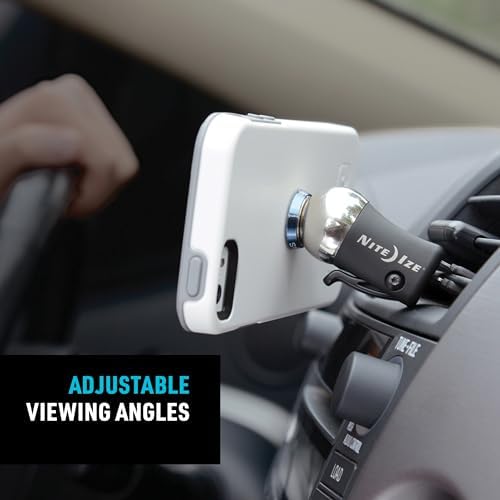 Nite Ize Steelie Original Vent Kit – Premium Magnetic Phone Mount for Effortless Car Vent Attachment – Versatile Hands-Free Holder with Neodymium Magnets – 360-Degree Rotation for Navigation and Calls – Essential Portable Car Accessory for Smartphones and Cases – Enhance Safety and Connectivity on the Road