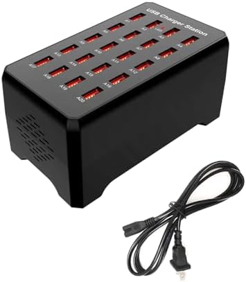 Max Lax 20-Port High-Speed USB Charger Hub – 100 W Multi-Device Power Station for Smartphones, Tablets & USB Gadgets – Intelligent Power Distribution & Space-Saving Design for Effortless Home and Office Charging