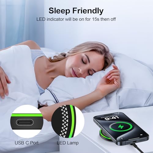 Samsung S22 Ultra Wireless Charging Stand – Fast 15 W Qi-Compatible Charger for Galaxy S25/S24/S23/S22, Google Pixel 9 Pro/8/7, i Phone 16/15/14 Series – Non-Slip Design with Smart LED Indicator and 4 FT USB-C Cable – Safe, Efficient, and Sleep-Friendly Charging Solution for All Qi-Enabled Devices