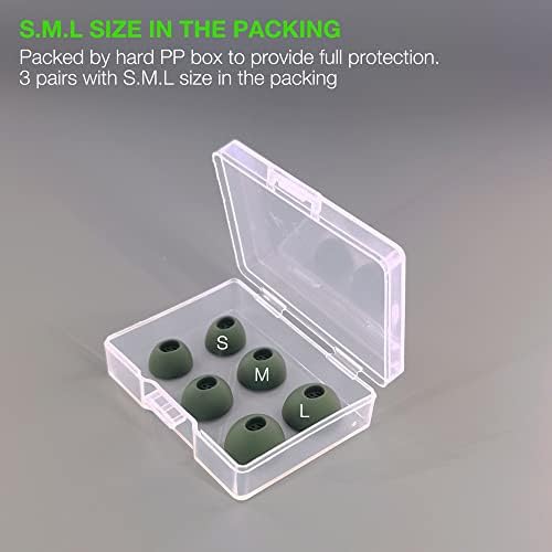 Elevate Your Audio Experience: TENNMAK Premium Silicone Eartips for One Plus Buds Pro 2 – Custom Fit in Arbor Green (S/M/L) for Unmatched Comfort and Sound Isolation – Washable Earbud Earpads for Long-Lasting Performance and Hygiene