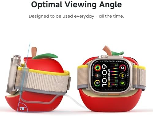 Sleek Magnetic Charging Dock for Apple Watch – Ultra-Fast Portable Charger Stand Compatible with All Models – Stylish Nightstand Display Enhances Your Smartwatch Experience for Home and Travel Use