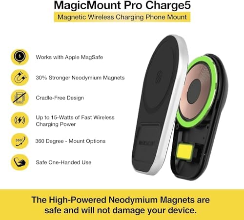 Scosche MPQ5 RKi-BP0 Magic Plate Replacement for Enhanced Compatibility with Scosche Magic Mount Systems – Ideal for Non-Magnetic & Charge Mounts, Optimized for Quick Installation and Device Security