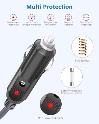 Ultimate Starlink Mini Car Charger – 100 W USB C to DC Power Cable – 10 ft Durable Cigarette Lighter Charging Cord – High-Speed Compatibility for Seamless Device Powering on the Go – 18 AWG Enhanced Performance