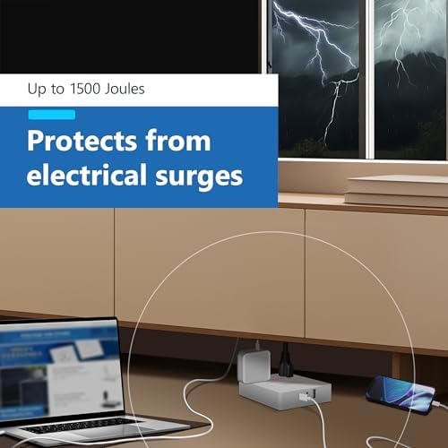 LIDER Ultra-Thin Flat-Face Outlet Extender with 3 Receptacles – Space-Saving Power Strip with 3 ft Cord, ETL-Listed for Safety, Sleek White Design for Modern Interiors – Perfect Solution for Enhanced Device Charging and Versatile Placement