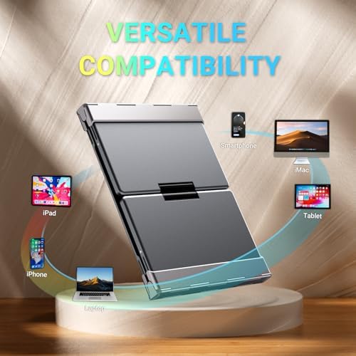 Revolutionize Your Mobile Typing Experience with the i Clever BK05 S Foldable Bluetooth Keyboard – Ultra-Portable Wireless Design, USB-C Rechargeable, Multi-Device Connectivity for Laptops, Tablets, and Smartphones – Perfect for Travel and Enhanced Productivity