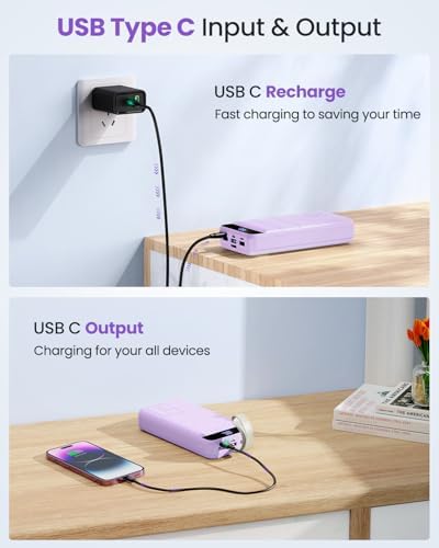 High-Capacity 50000 m Ah Portable Power Bank with Fast Charging 22.5 W – Multi-Device USB-C Battery Pack for i Phone, Samsung Galaxy & More – Ultimate Reliability for On-the-Go Charging