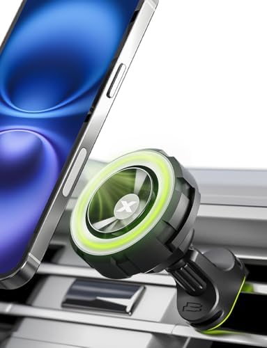 Bracketron Magnetic Car Mount for Cell Phone, MagAlign Max Car Vent Phone Mount【Strongest Magnetic+ Suction】, Vent Phone Mount for Car for iPhone 16 Pro Max 15 14 13 12 – MagSafe Car Accessories – Enhanced Compatibility and Speed